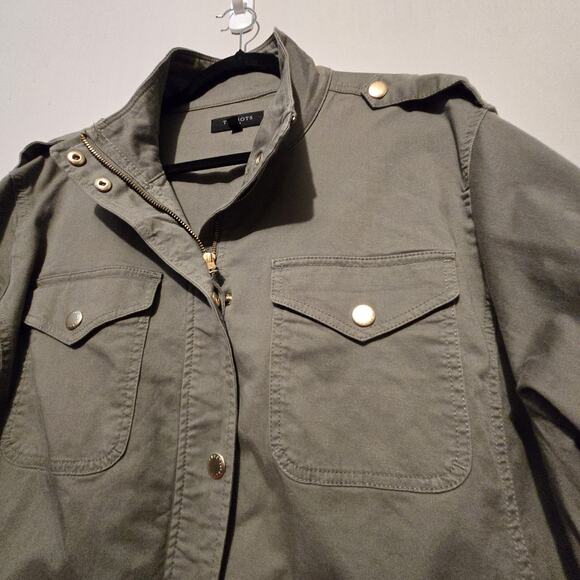 Talbots Military Utility Field Jacket Womens Plus 1X Green Coat 90s Y2K Gorpcore - Picture 2 of 13